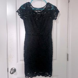 Black Lace Bodycon mini dress